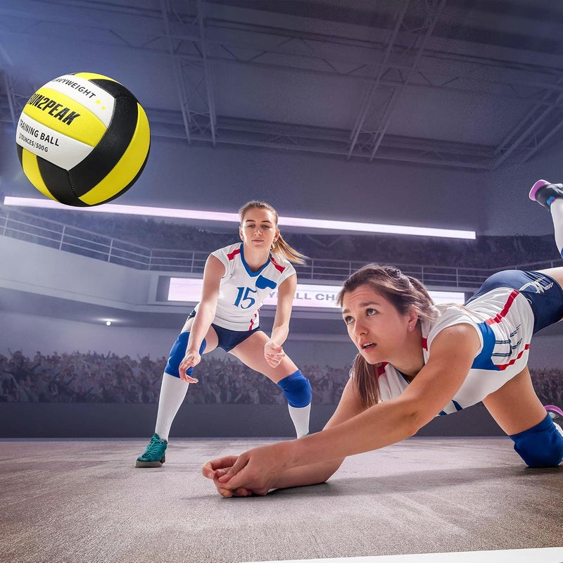 RUN2PEAK Heavy Weight Volleyball Ball Official Size 5 Setter Training Volleyballs PU Practice Volley Balls for Indoor Rebounder Equipment Setters Weighted Volleyball Setting Trainer - Image 4